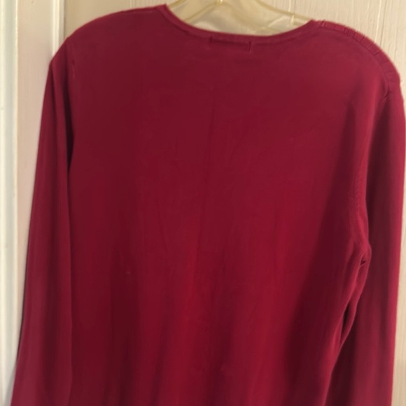 Karen Scott Red Cardigan Sweater with Ring Zipper - Picture 11 of 13
